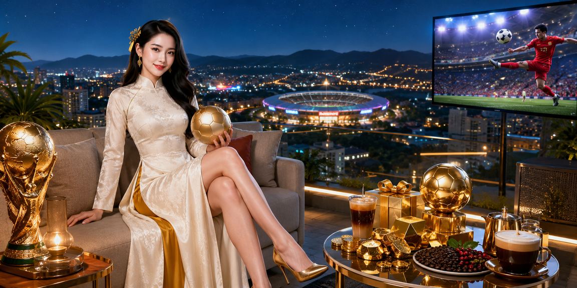 Người phụ nữ Buôn Ma Thuột trong trang phục áo dài xem bóng đá và đặt cược trực tuyến